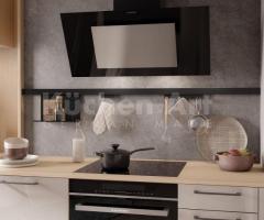 Cuisine en longueur cachemire et chêne fin naturel, ideal pour les petits espaces - 2