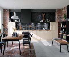 Cuisine couleur Crème-Magnolia Rustique Moderne avec Fonctionnalités Pratiques et Coin Bureau