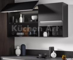 Cuisine design en Chêne Vieilli Cognac avec Mélange de Béton Noir et Bois Chaleureux - 4