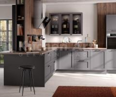 Cuisine en L en bois et gris : L'Alliance Élégante du Style Rustique et Moderne