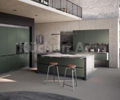 Cuisine Moderne Vert Olive Métallisé | Raffinement & Luminosité