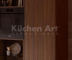 Cuisine en Pierre naturelle | Armoires bois Noyer - 4