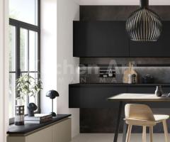 Cuisine moderne bleu azur et noir mat – PORTO-GL Selection azur