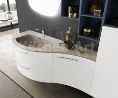 Salle de bains contemporaine avec vasque intégrée – Design galbé et raffiné
