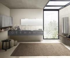 Salle de bains en Grès Pietra Antracite – Élégance minérale et double vasque intégrée