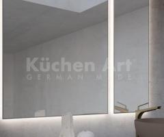 Salle de bains design avec vasque Blade en céramique Cenere et miroirs Aurora rétroéclairés - 5